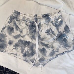PINK Victoria's Secret Blue and White Athletic Shorts